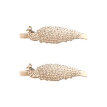 스틸 정리 링 커튼집게 38cm, 골드(공작새), 2개