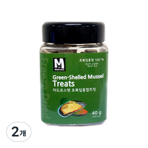 마도로스펫 반려동물 간식 40g, 초록입홍합트릿, 2개
