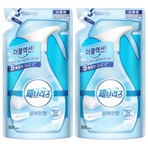 페브리즈 상쾌한향 섬유탈취제 리필, 320ml, 2개