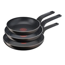 테팔 티타늄 액티쿡 프라이팬 3종세트, 블랙커피, 프라이팬 20cm + 24cm + 26cm