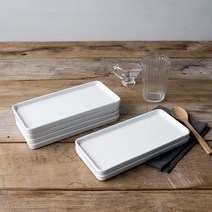 하우밍 리즈 직사각접시 6p, 화이트, 6개