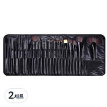 OON 블랙 메이크업 브러쉬 24종 세트, 2세트