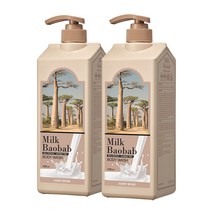밀크바오밥 바디워시 아이보리 머스크, 2개, 1000ml
