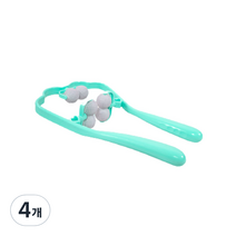 마스문도 롤링볼 목 어깨 척추 마사지기, 블루, 4개
