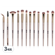 OON MAANGE 메이크업 브러쉬 12종 세트, 3세트, 샴페인
