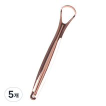 알럽홈 구취제거 스테인레스 혀 클리너 오픈골드, 5개