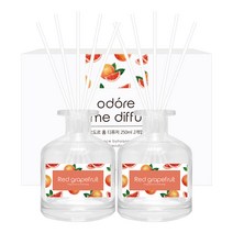 오도르 홈 디퓨저 2개 섬유스틱 10P, 레드자몽