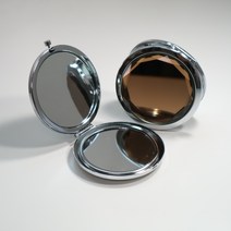 더풀문 2배 확대 접이식 크리스탈 양면 손거울, 혼합색상, 2개