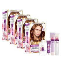 로레알파리 엑셀랑스 듀오크림 염모제, 6.35호 구리빛 밝은 갈색, 4개