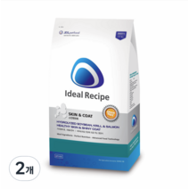 아이디얼레시피 강아지 스킨앤코트 건식사료, 1kg, 2개