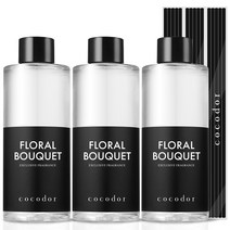 코코도르 디퓨저 리필액 3개 + 리드스틱 15개입, 플로랄부케, 200ml