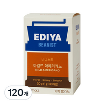 이디야 비니스트 마일드 아메리카노 원두커피믹스, 30개입, 4개
