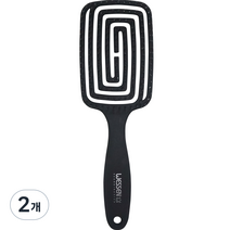 웨신 쓰담 플라핀 헤어브러쉬, 블랙, 2개