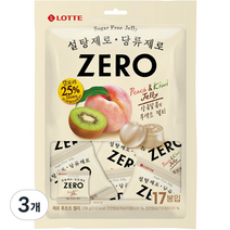 롯데제과 제로 후르츠 젤리 츄잉젤리, 3개, 238g