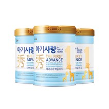 아기사랑수 더퍼스트 어드밴스 분유 1단계, 750g, 3캔