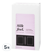 미샤 실크 필 화장솜, 80개입, 5개