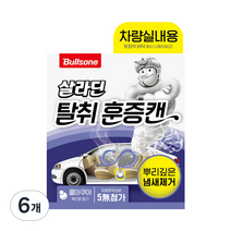 불스원 살라딘 차량 실내 탈취 훈증캔 쿨아쿠아향 본품, 64.4g, 6개