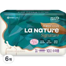 라네이처 시그니처 맥시슬림 수퍼롱 오버나이트, 패드형, 10개입, 6개