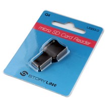 스토리링크 Q4 USB 3.0 마이크로SD 카드리더기, 블랙
