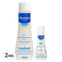 무스텔라 젠틀 샴푸 200ml + 노-린스 클렌징 워터 50ml 세트, 2세트