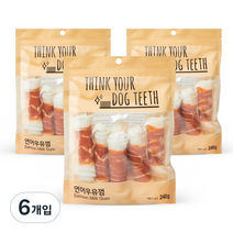 ThinkYourDogTeeth 반려견 우유껌 6개입, 연어