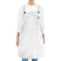 바이데코 방수 기모 원피스 앞치마, 화이트, 3개
