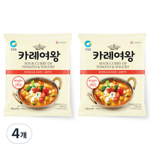 청정원 카레여왕 토마토앤요구르트, 108g, 4개