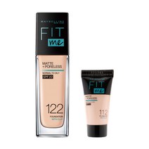 메이블린 핏미 파운데이션 30ml + 미니 파운데이션 5ml 세트, 본품(122 크리미 베이지), 미니(랜덤발송), 1세트