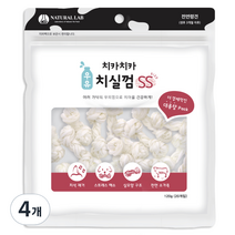 치카치카 강아지간식 우유 치실껌 SS, 4개