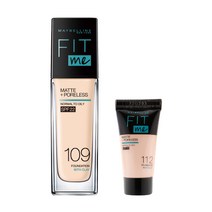 메이블린 핏미 파운데이션 30ml + 미니 파운데이션 5ml 세트, 본품(109 라이트 아이보리), 미니(랜덤발송), 1세트