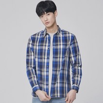 마인드브릿지 남성용 순면 체크 오버핏 셔츠 MUWS2150