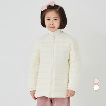 롤리트리 아동 여아용 경량 덕다운 롱 점퍼