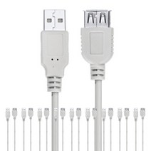 애니포트 USB 2.0 연장케이블 연장선, 10개, 0.5m