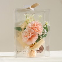 뷰티풀데코센스 조화 데이지 러넌 납골당 성묘 미니 꽃다발, 라이트핑크