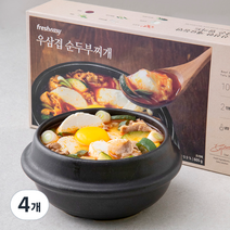 프레시지 우삼겹 순두부찌개 밀키트, 605g, 4개