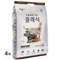 도그랑 클래식 전연령 사료 중소형, 닭, 5kg, 4개