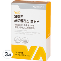 비타민마을 와이즈 프로폴리스 플러스 15g, 30정, 3개