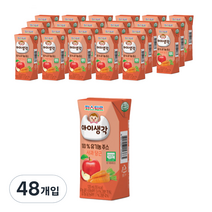 파스퇴르아이생각 유기농 주스 125ml, 사과 + 당근 혼합맛, 48개