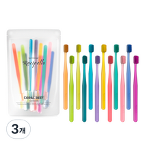 루치펠로 코랄리프 양면미세모 칫솔, 12개입, 3개
