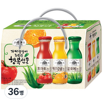 가야농장 행복음료 3종 선물세트, 180ml, 36병