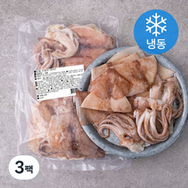 파지 손질 오징어 (냉동), 1kg, 3팩