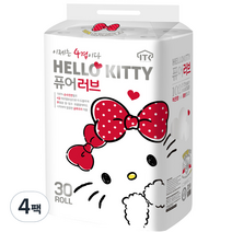 헬로키티 퓨어러브 4겹 롤화장지 20m, 4팩