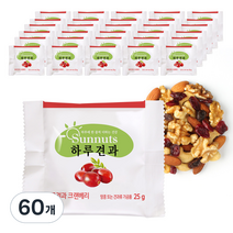 하루견과 크랜베리 믹스넛, 60개, 25g
