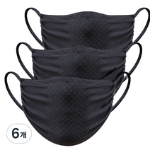 나인에프엑스 동도전사 항균 마스크 블랙, 1개입, 6개