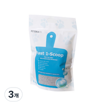 한삽뚝딱 저스트원 캡슐 응고형 고양이 두부모래 편백나무향, 2.7kg, 3개