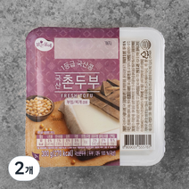 맑은물에 1등급 국산콩 촌두부, 300g, 2개