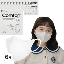 웰킵스 컴포트핏 데일리 새부리형 마스크 소형, 25개입, 6개, 화이트