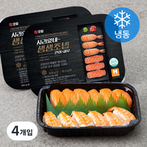 굿찹 사라있네~ 생생초밥 연어 + 새우 (냉동), 280g, 4개입