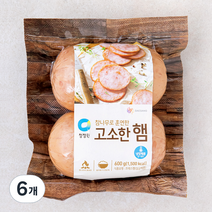 청정원 참나무로 훈연한 고소한 햄, 600g, 6개