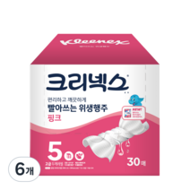 크리넥스 빨아쓰는 위생행주 핑크, 30매, 6개
